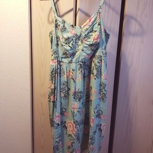 Torrid Light Mint Floral Sundress Size 2